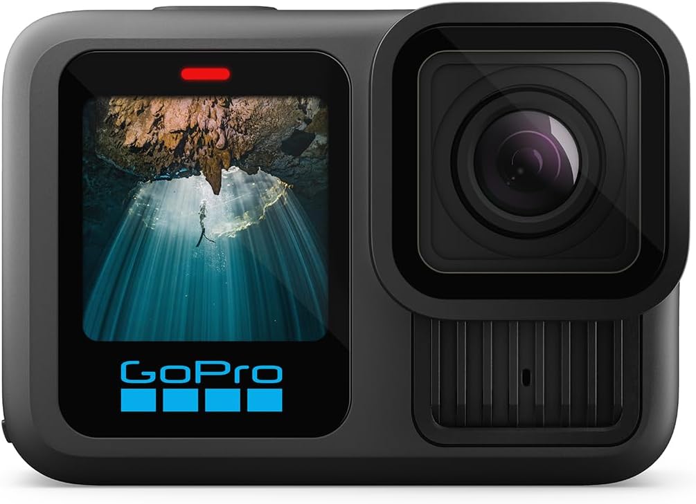 GoPro HERO13 Black – wodoodporna kamera akcji z wideo 5.3K60, zdjęciami 27 MP + kompatybilność z obiektywami z serii HB