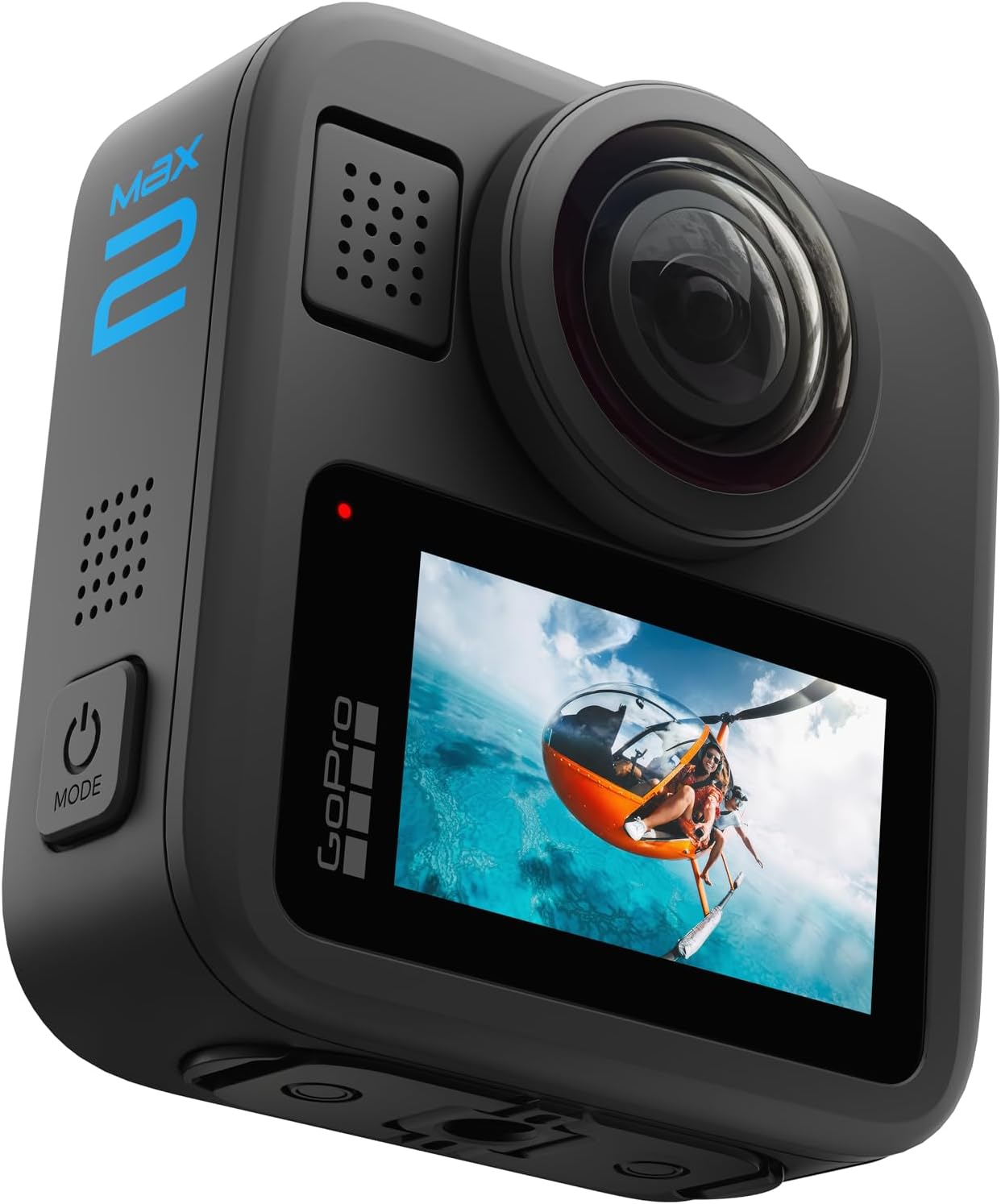 GoPro MAX2 – wodoodporna kamera sportowa 360° + tradycyjna z ekranem dotykowym, sferyczne wideo 8K, zdjęcia 360° 29 MP, łatwe w wymianie obiektywy, stabilizacja HyperSmooth, 6 mikrofonów
