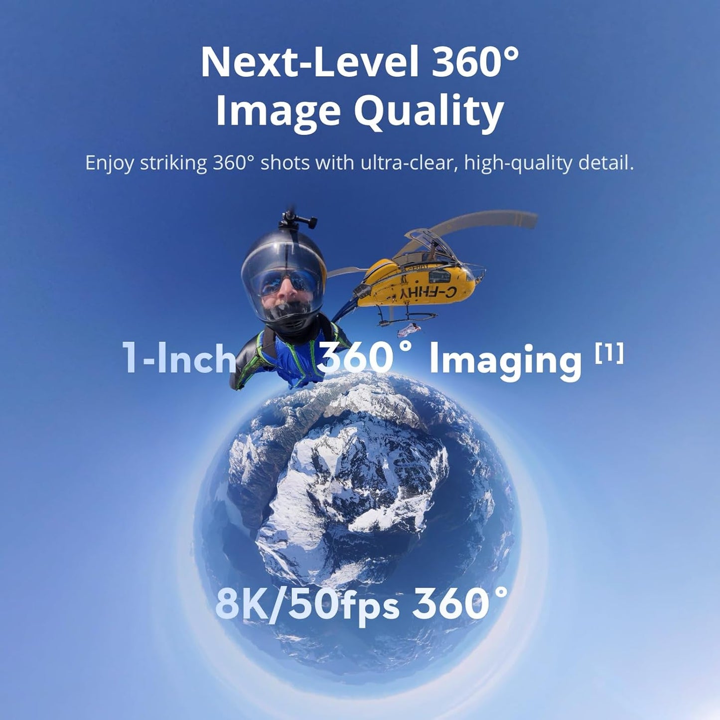 DJI Osmo 360 Adventure Combo, kamera 360 z obrazem 360°, wydłużona żywotność baterii z 3 bateriami, natywne wideo 8K 360°, wideo 4K/120 kl./s i 170°, kamera sportowa do uprawiania sportu, vlog